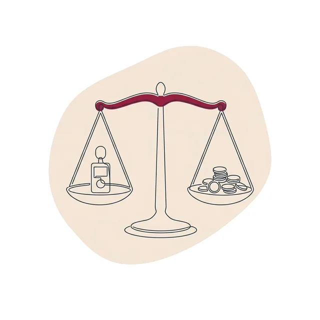 Balance entre un sonomètre et une pile de pièces